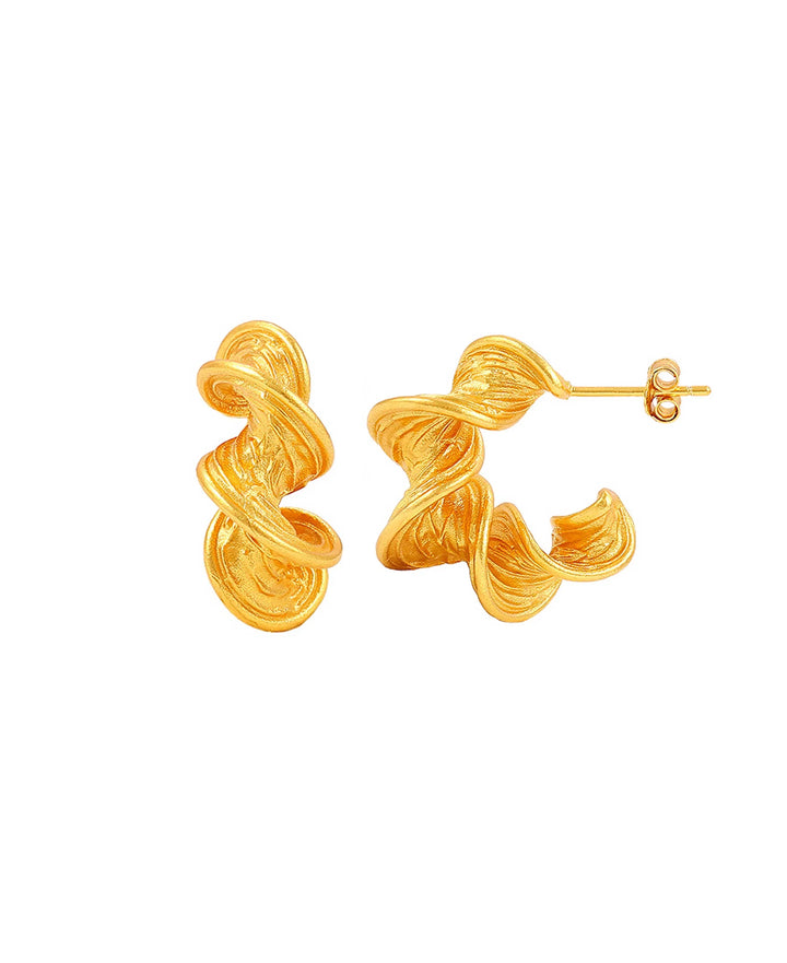 Hultquist Hedda Hoops - Forgyldt Sølv – S08654G