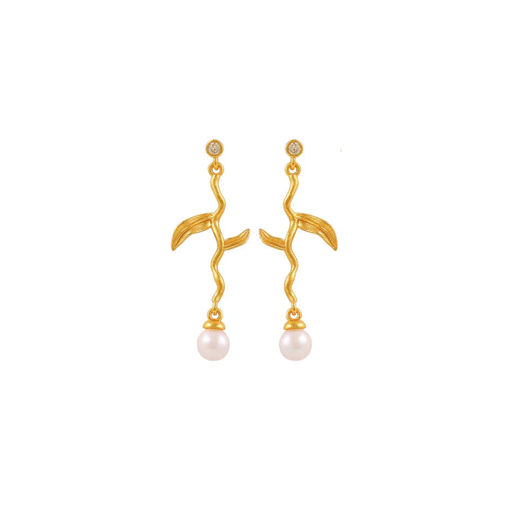 Hultquist Marigold Ørering - Forgyldt Sølv – S08655G