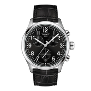 TISSOT CHRONO L 42MM – MUSTA NAHKARANNEKE / MUSTA KELLOTAULU 