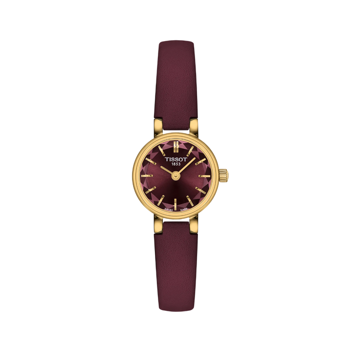 TISSOT LOVELY ROUND 19.5MM – GULD PVD / BORDEAUX – T1400093637100