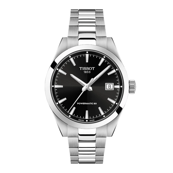 TISSOT GENTLEMAN POWERMATIC 80 – SORT URSKIVE – T1658071105100