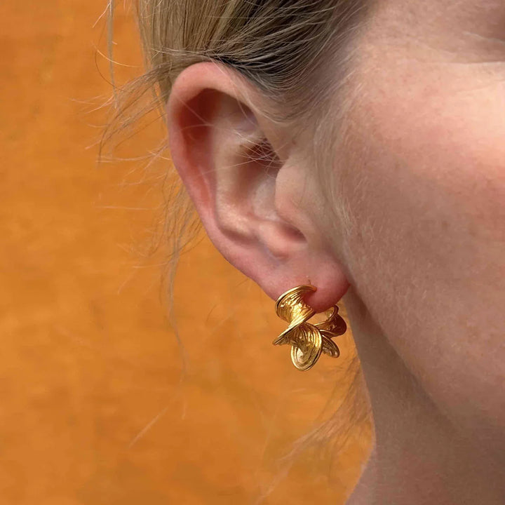 Hultquist Hedda Hoops - Forgyldt Sølv – produktbillede 2