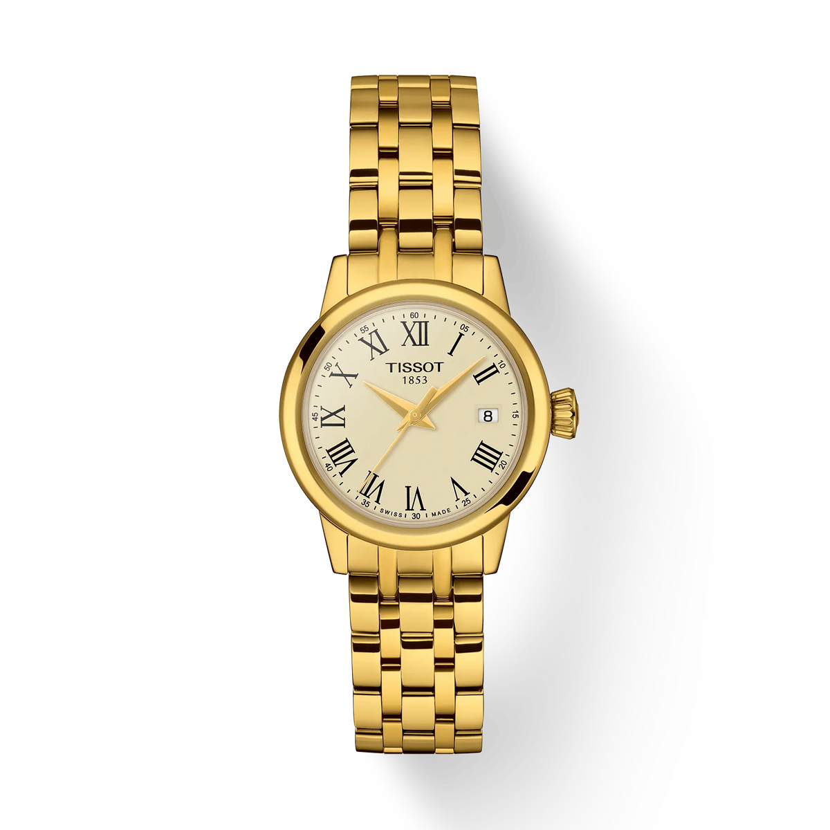TISSOT CLASSIC DREAM 28MM – GULD PVD / IVORY SKIVE – T1292103326300