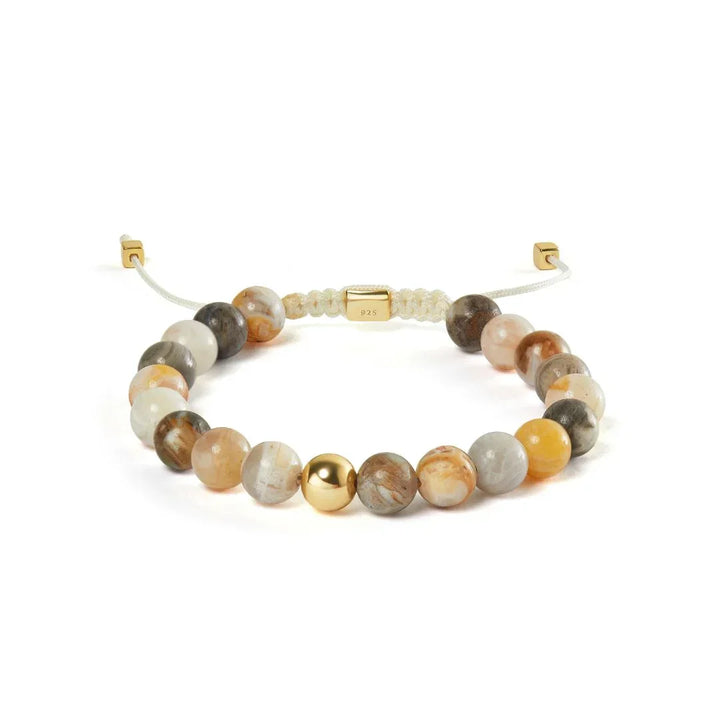 Alexander Lynggaard Armbånd Bamboo Leaf Agate Braided 8mm – B00183