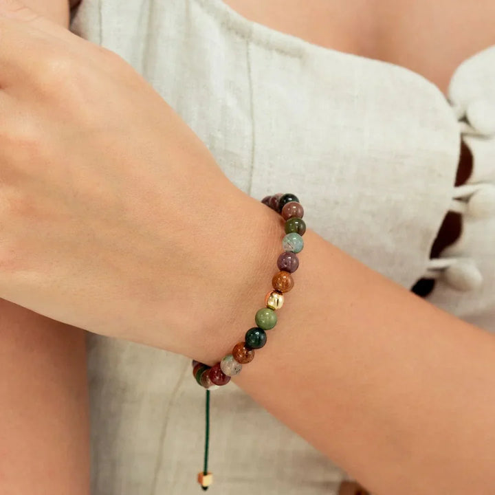 Alexander Lynggaard Armbånd Indian Agate Braided 6mm – B00192