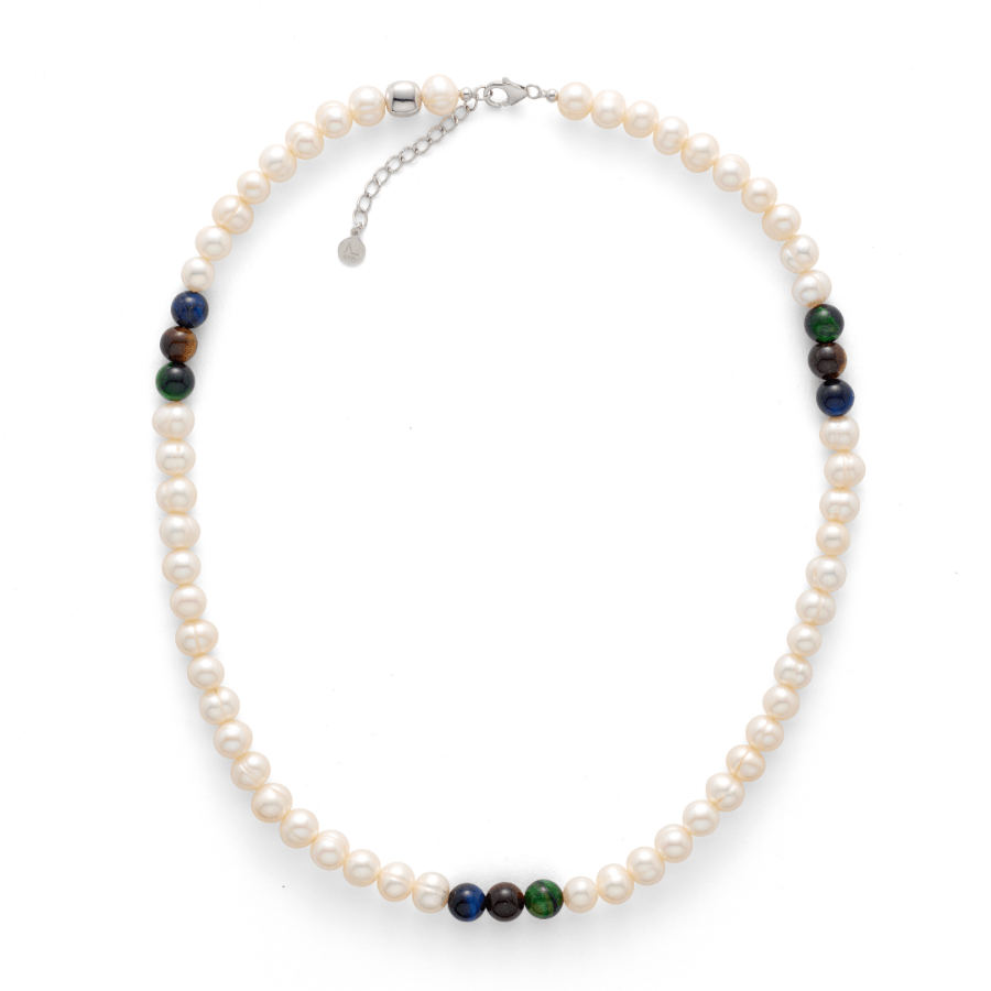 Alexander Lynggaard Halskæde - Pearls & Tiger Eye – P00004