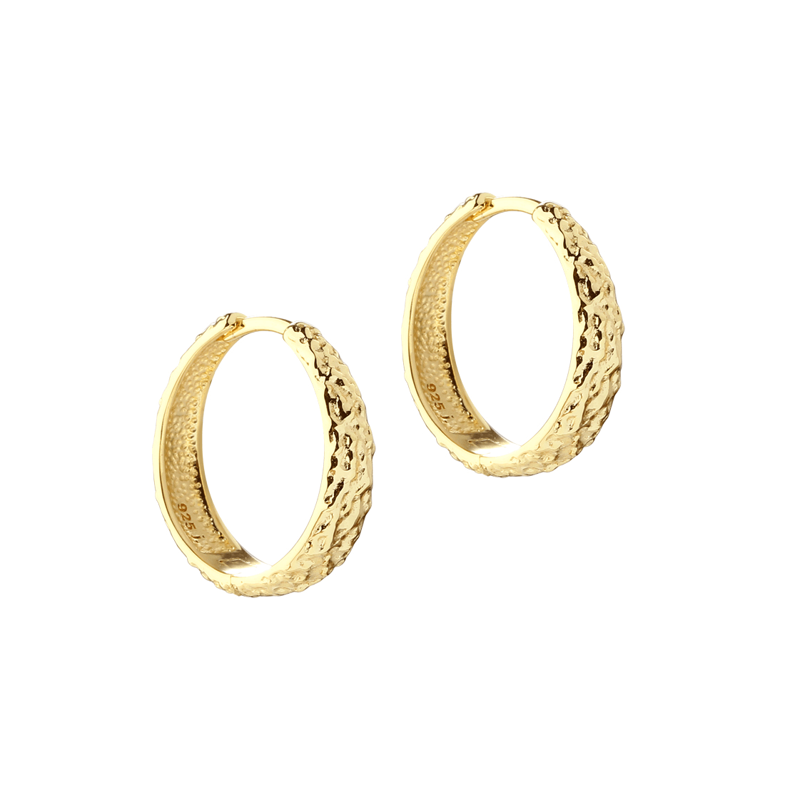 Aqua Dulce Cappa Large Hoop i Forgyldt Sølv – 6240