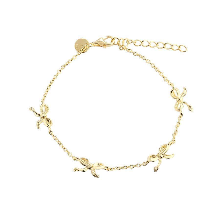 Aqua Dulce Curve Bow Armbånd Forgyldt - 5960 – 5960