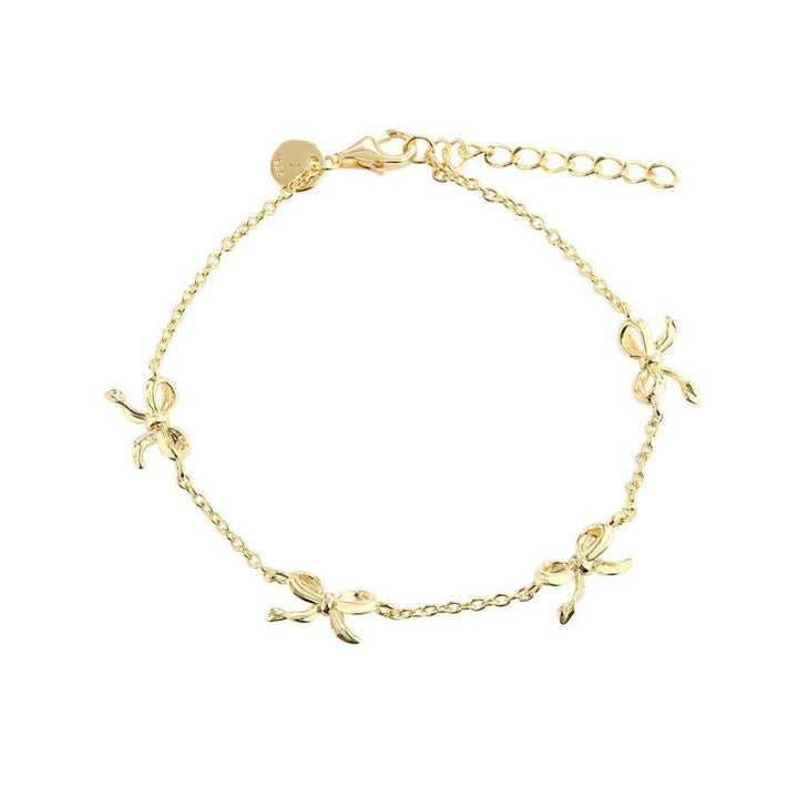 Aqua Dulce Curve Bow Armbånd Forgyldt - 5960 – 5960