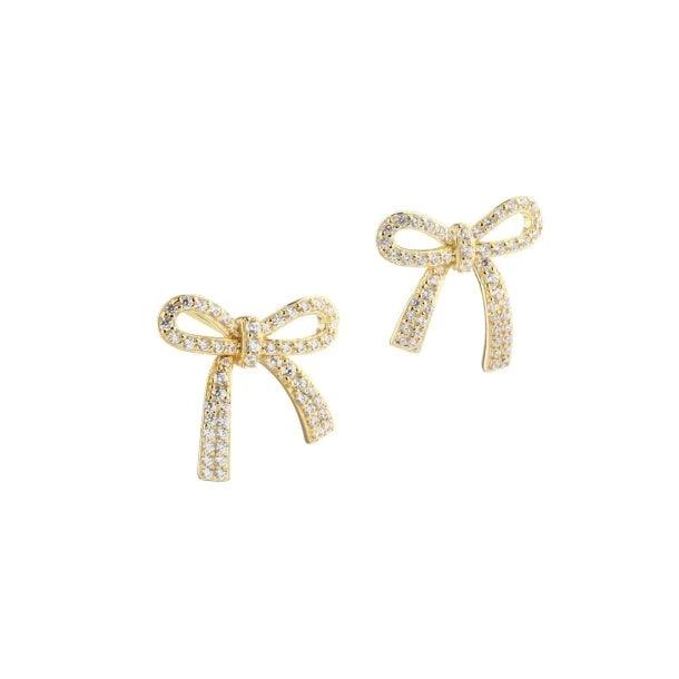Aqua Dulce Elegant Bow Ørestikker Forgyldt – 5815