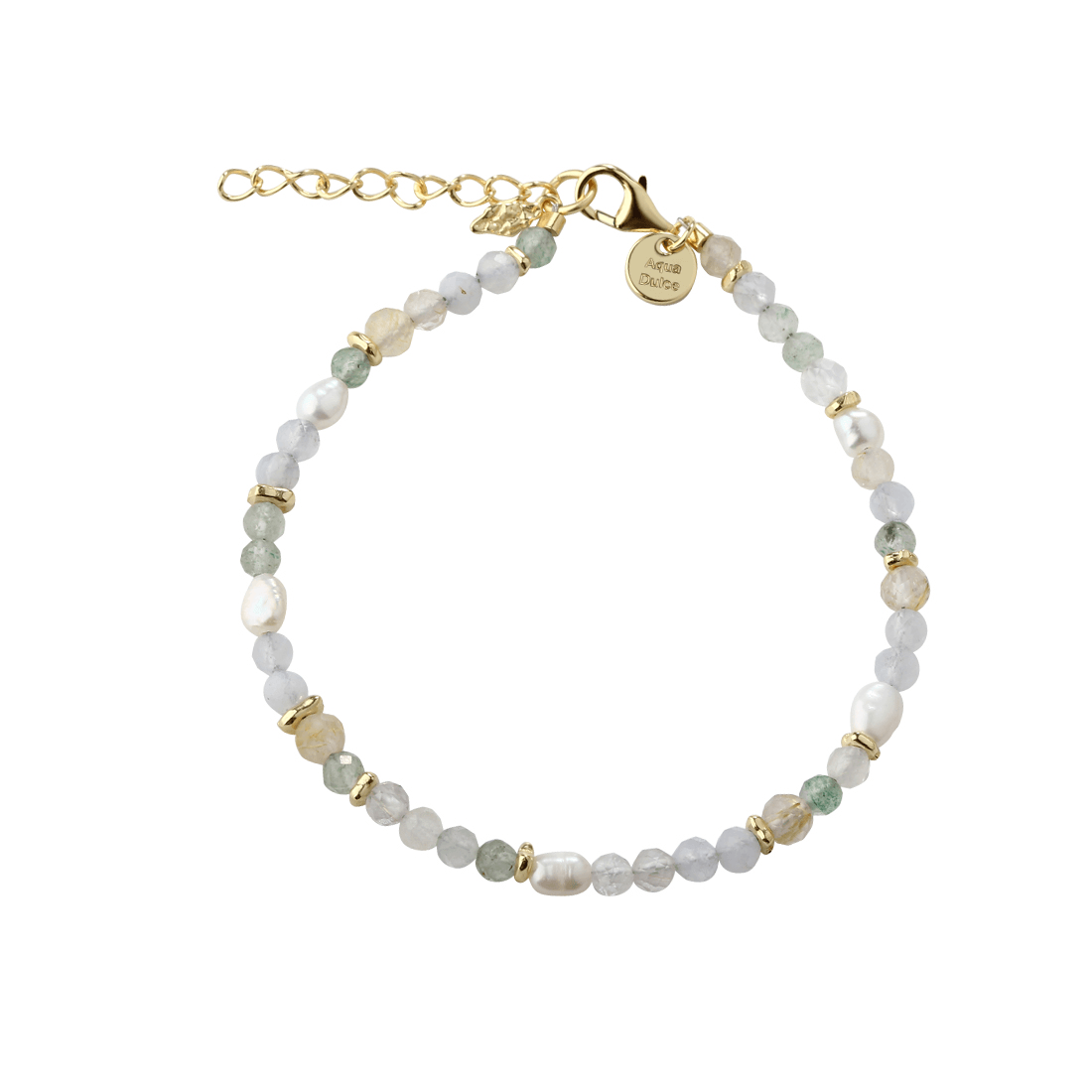 Aqua Dulce Fresa Perle Armbånd i Forgyldt Sølv – 6256