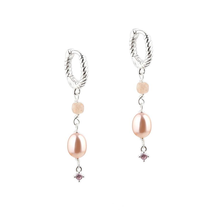 Aqua Dulce Koi Rose Hoop Sølv – 5630
