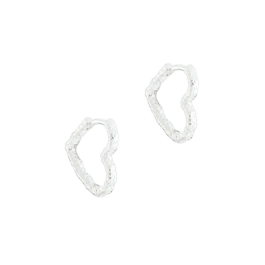 Aqua Dulce Love Me Heart Hoop Sølv - 5933 – 5933