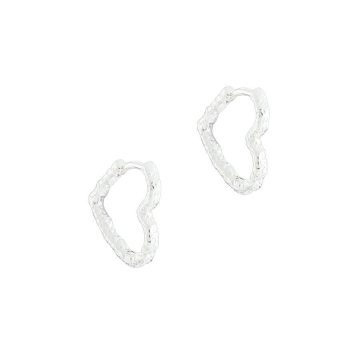Aqua Dulce Love Me Heart Hoop Sølv - 5933 – 5933