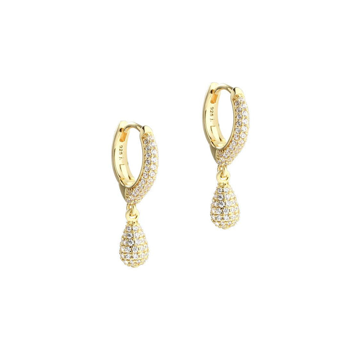 Aqua Dulce Pavé Hoops I Forgyldt Sølv – 6106