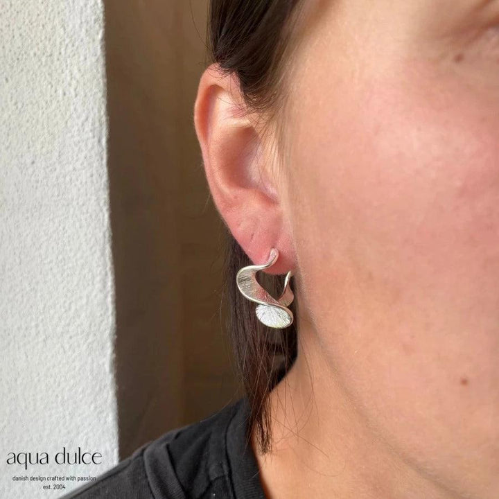Aqua Dulce Rhumba Medium Hoop I Sølv - 5319 – produktbillede 2