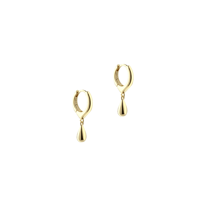 Aqua Dulce Shiny Drop Hoop i Forgyldt Sølv – 6178