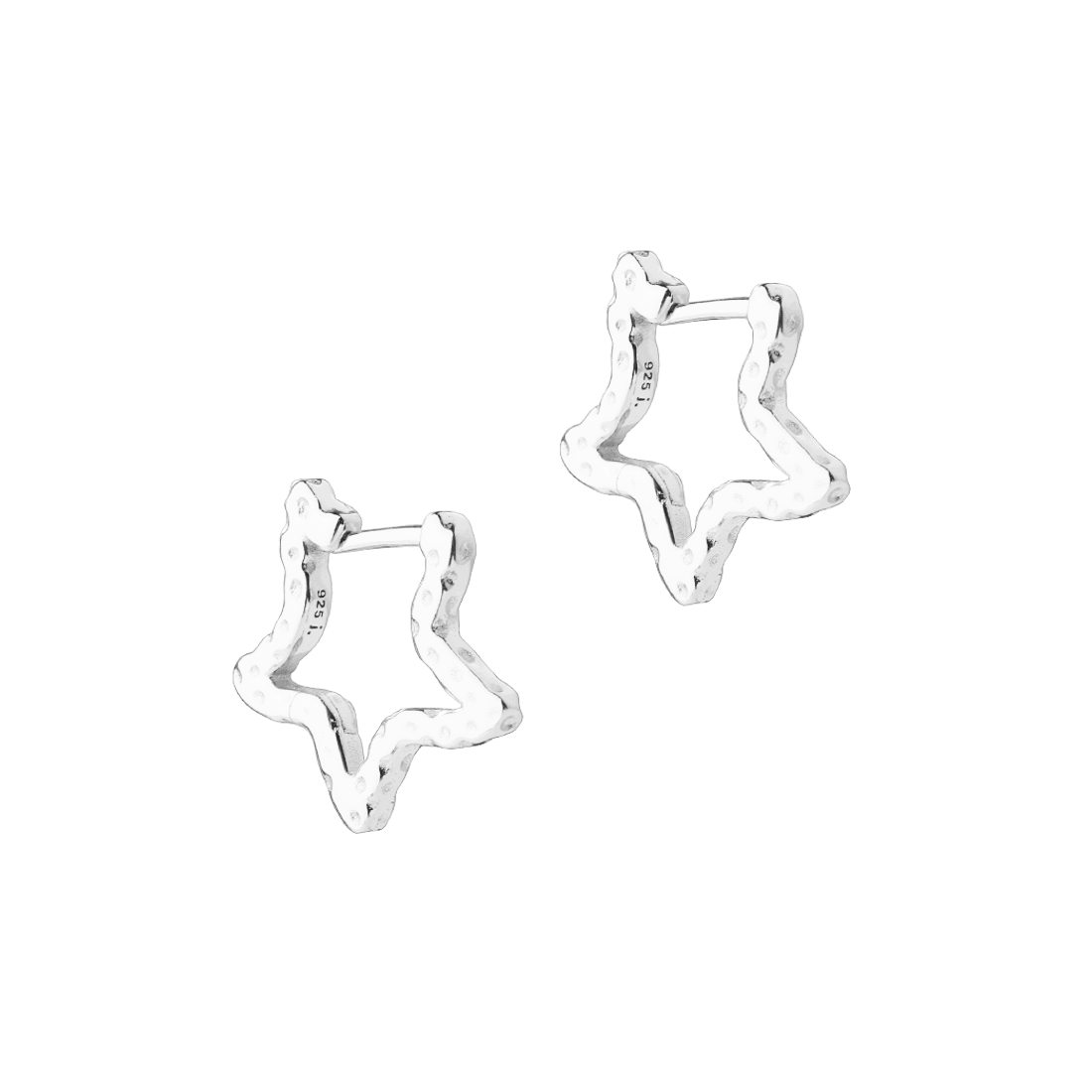 Aqua Dulce Stelle Hoops i Sølv – Stjerne Øreringe – 6159