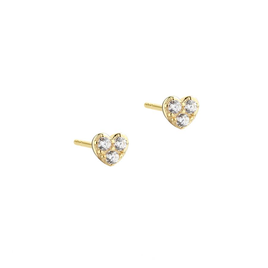 Aqua Dulce Tiny Heart Ørestikker Forgyldt – 5682