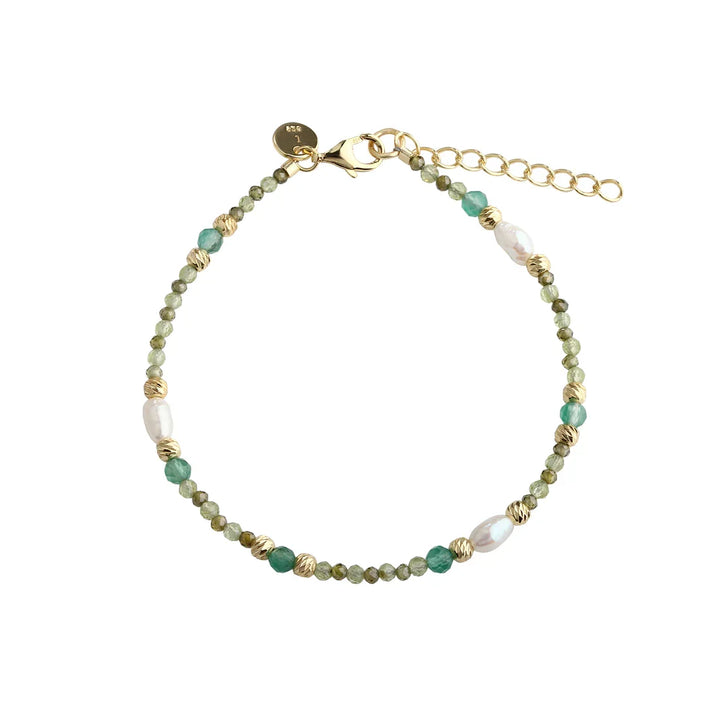 Aqua Dulce Verde Simple Armbånd I Forgyldt – 6705