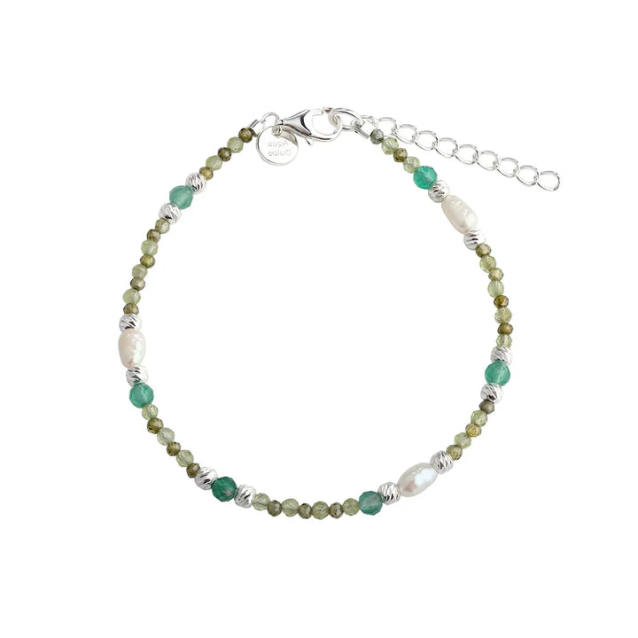 Aqua Dulce Verde Simple Armbånd I Sølv – 6704