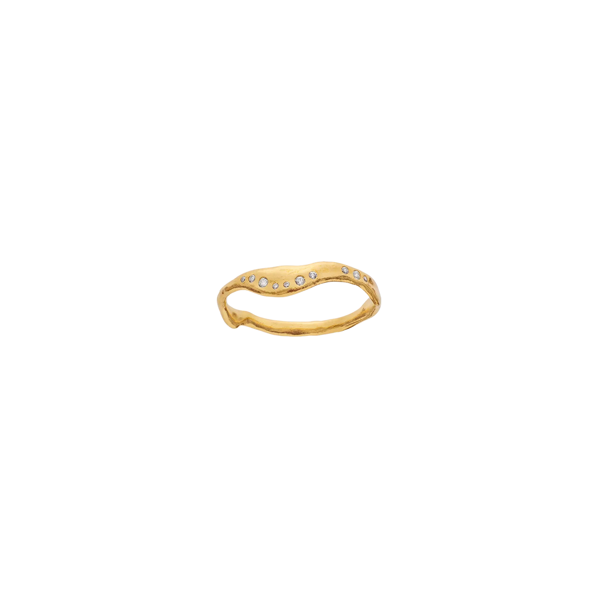 Maanesten Aurea Forgyldt Ring m. Hvid Zirkonia – 4958A-001