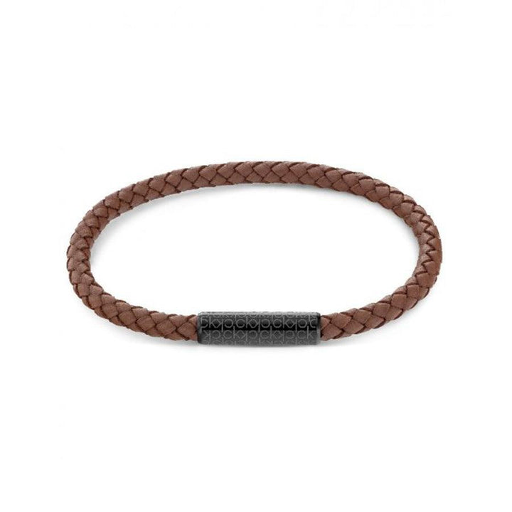 Calvin Klein Braided Bracelet 19,5cm brun læder stål - 7613272464062 – 7613272464062