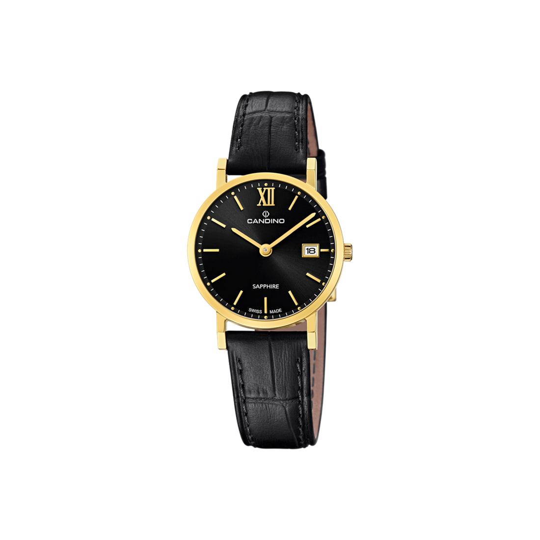 Candino Dameur Guld Double Sort Læder - C4727/3 – C4727/3