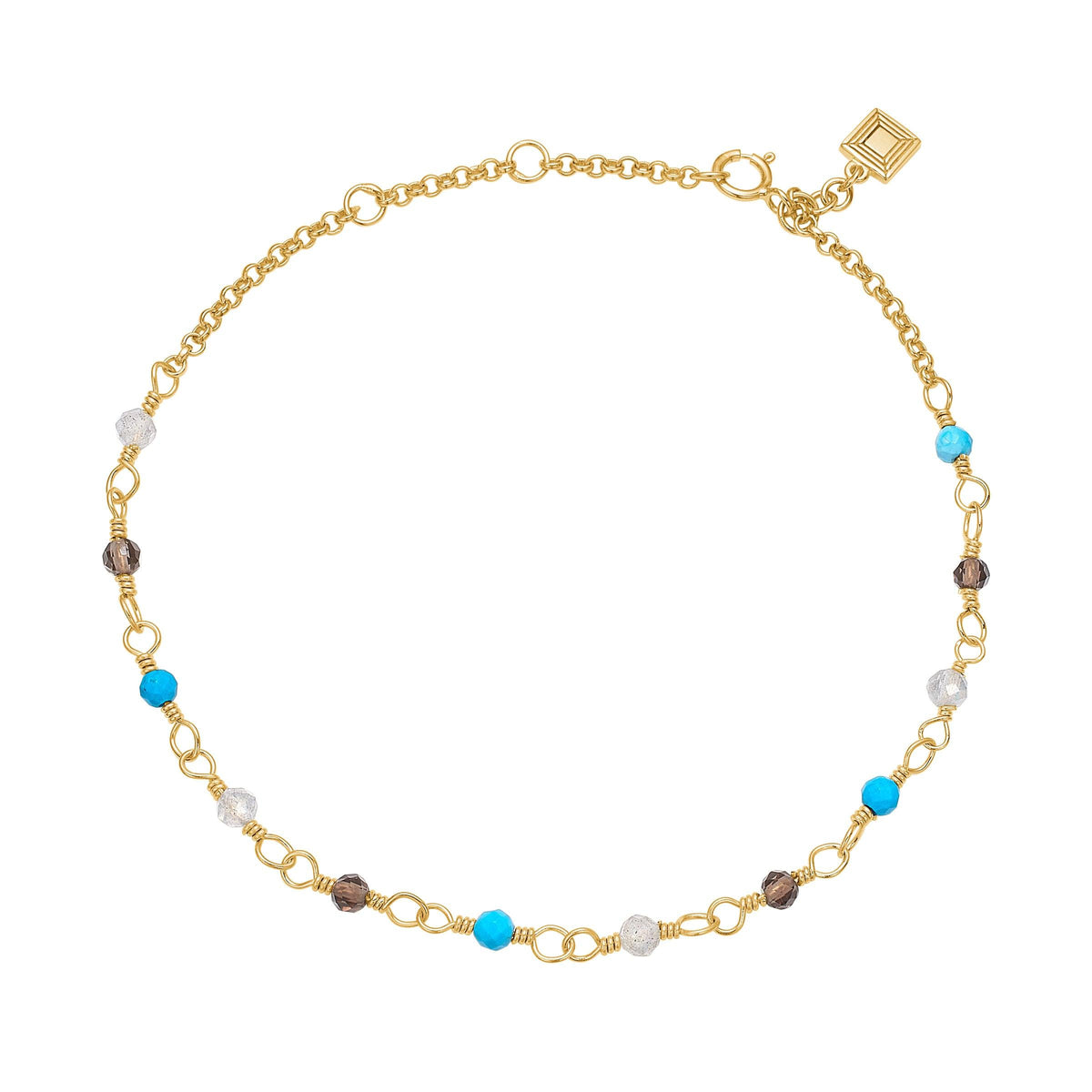 Carré Armbånd Med Mix Sten - FB4456TQSTLB – FB4456TQSTLB