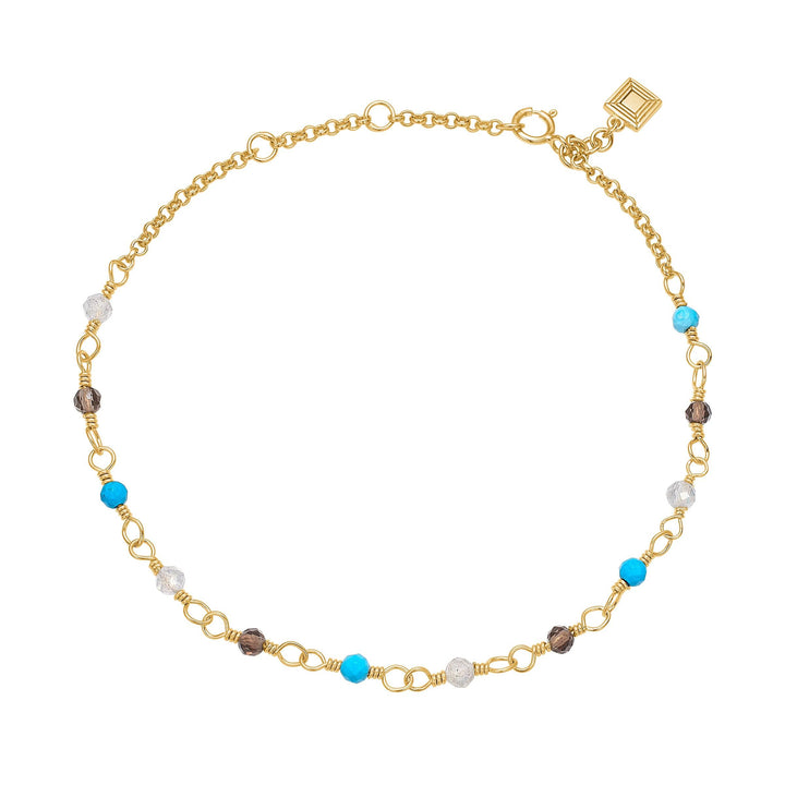 Carré Armbånd Med Mix Sten - FB4456TQSTLB – FB4456TQSTLB