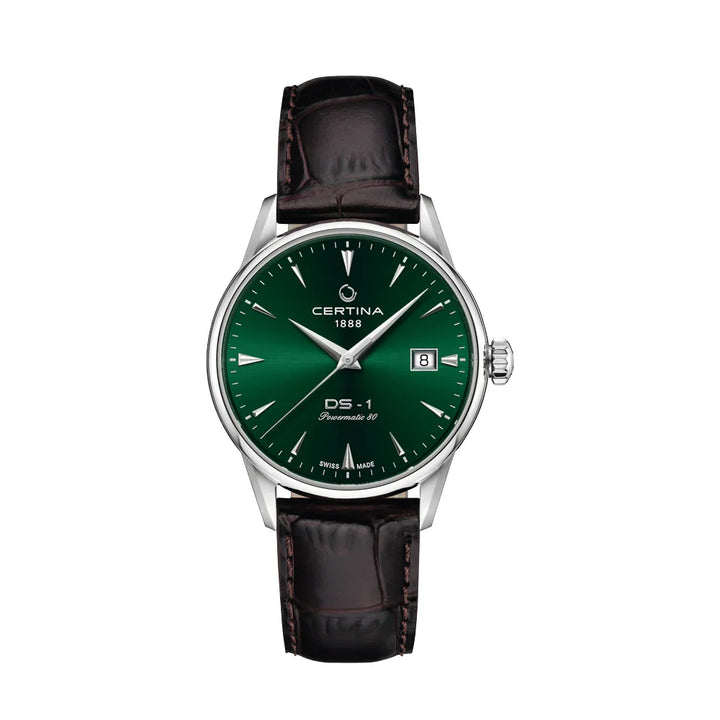 Certina DS-1 38mm Grøn Urskive - Powermatic 80 – C0292071609100