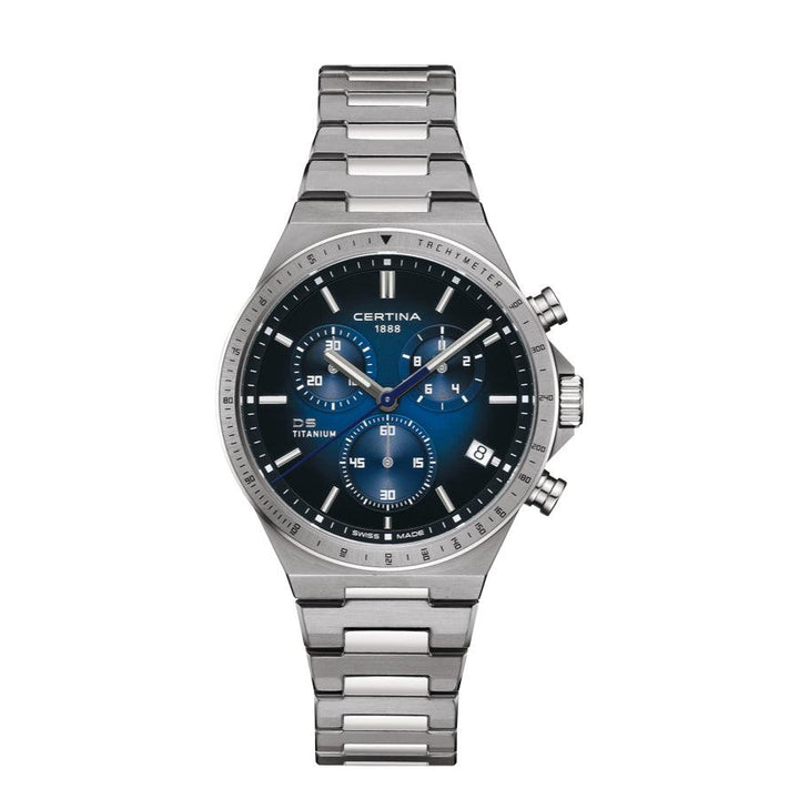 Certina DS-7 Chronograph - Kvarts Blå Titanium 41mm – C0434174404100