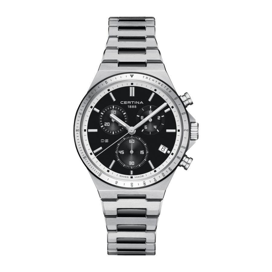 Certina DS-7 Chronograph - Sort PVD belægning 41 mm – C0434172205100