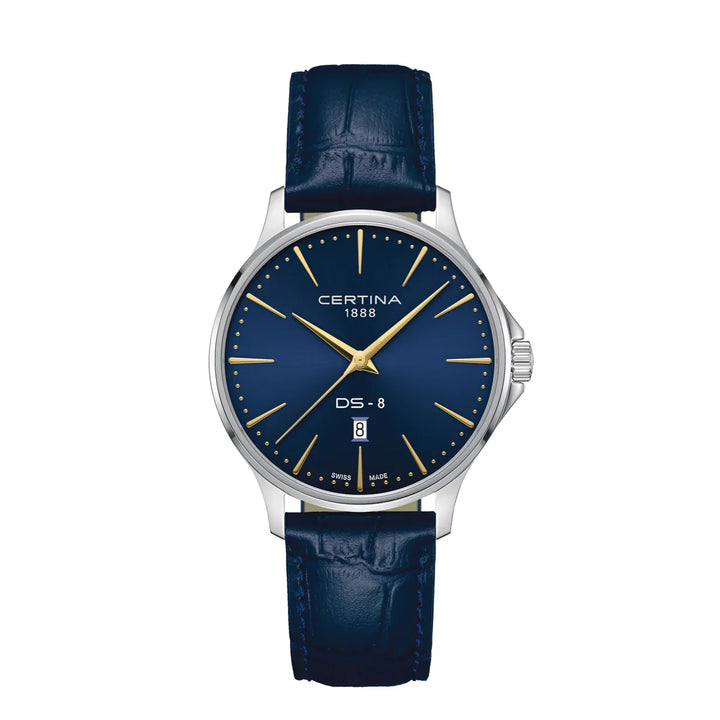 Certina DS-8 Gent 40mm m. Blå Læderrem – C0454101604100