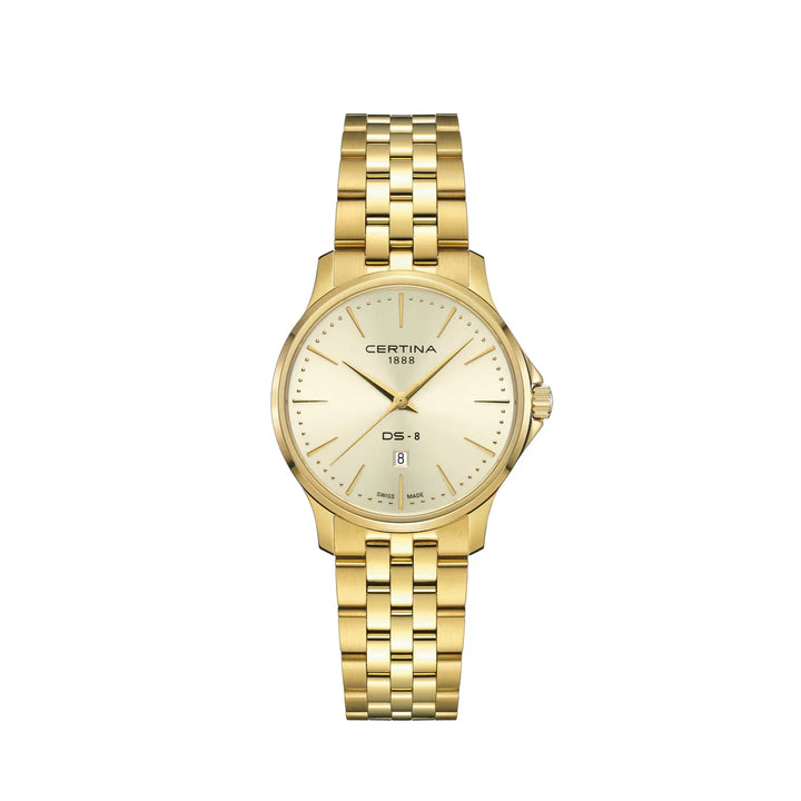 Certina DS-8 Lady 31mm m. Guld PVD – C0450103336100