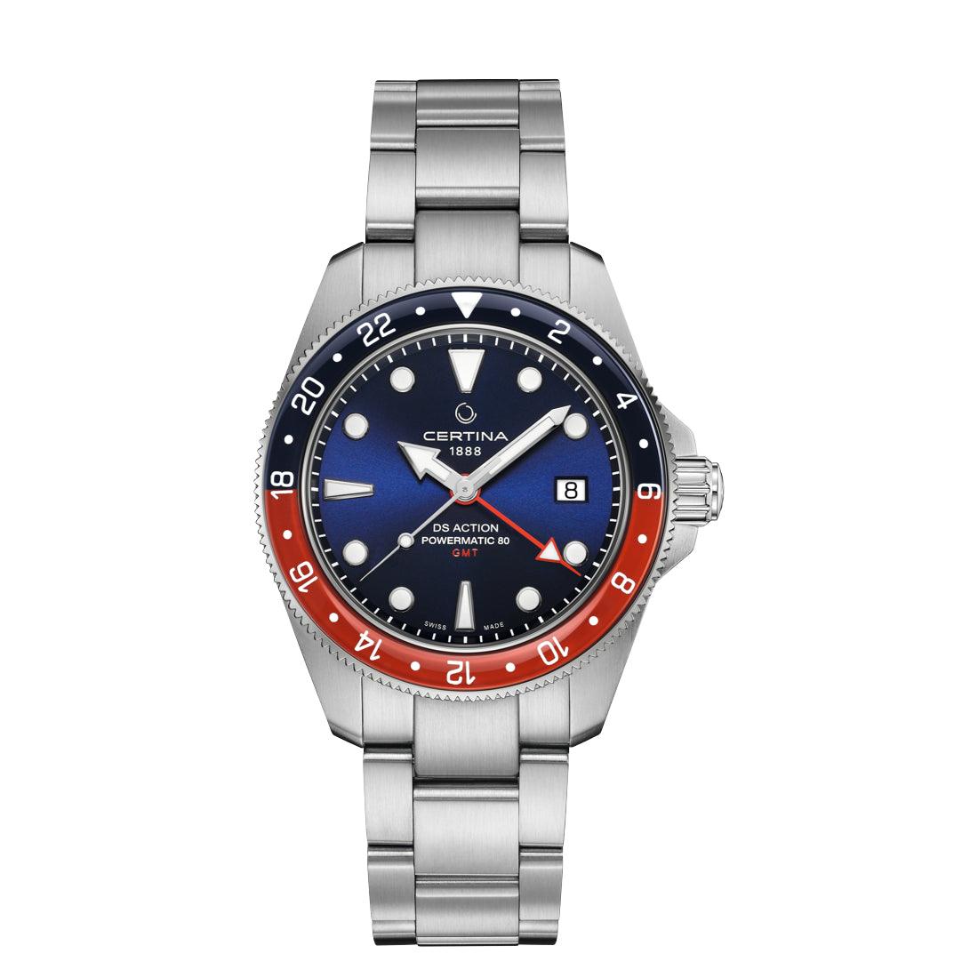 Certina DS Action GMT Powermatic 80 - Blå Urskive – C0329291104100