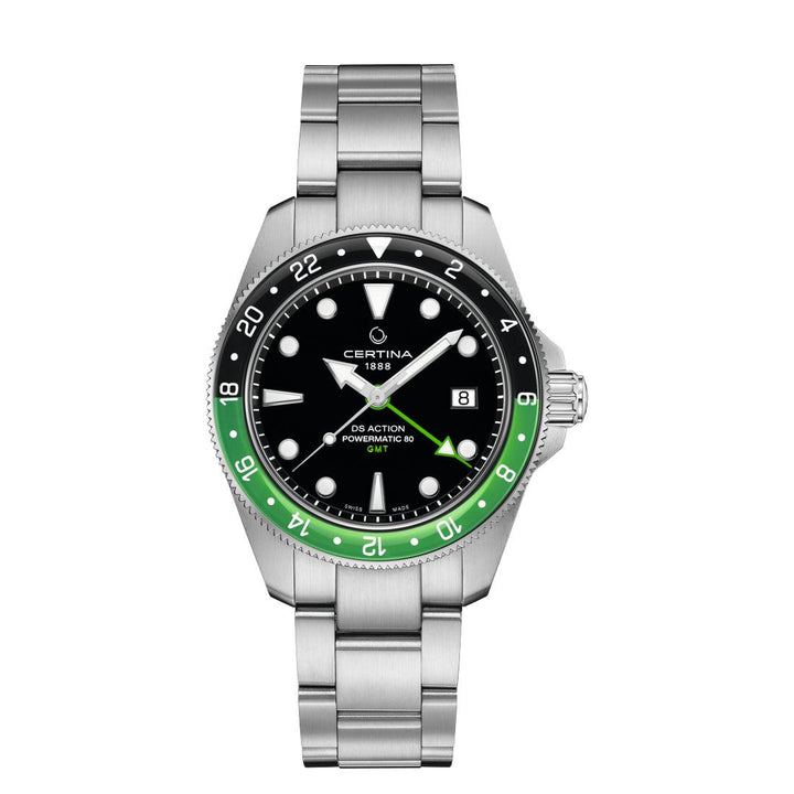 Certina DS Action GMT Powermatic 80 - Sort Urskive – C0329291105100