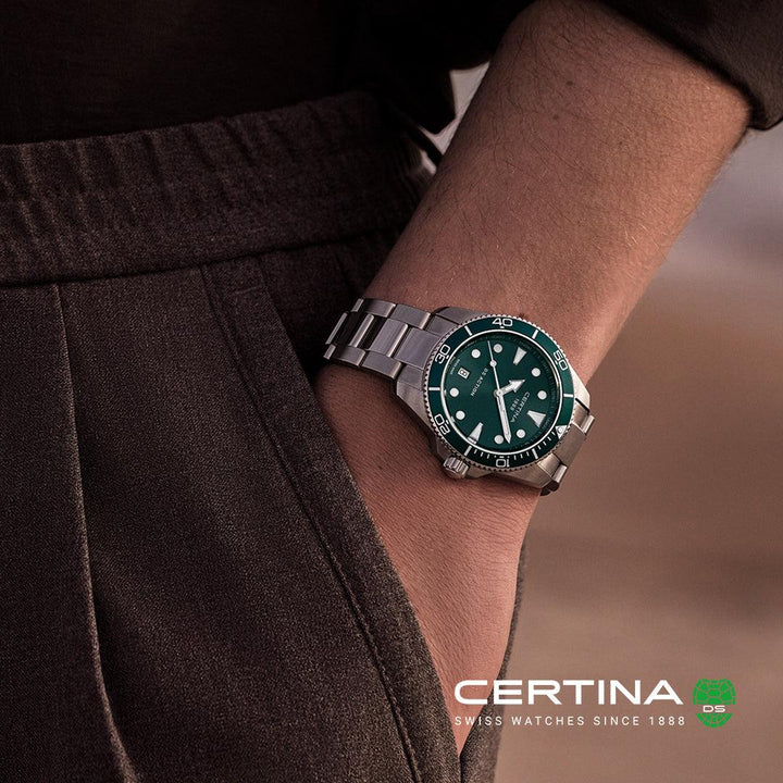 Certina DS Action Grøn Urskive - Quartz – produktbillede 2