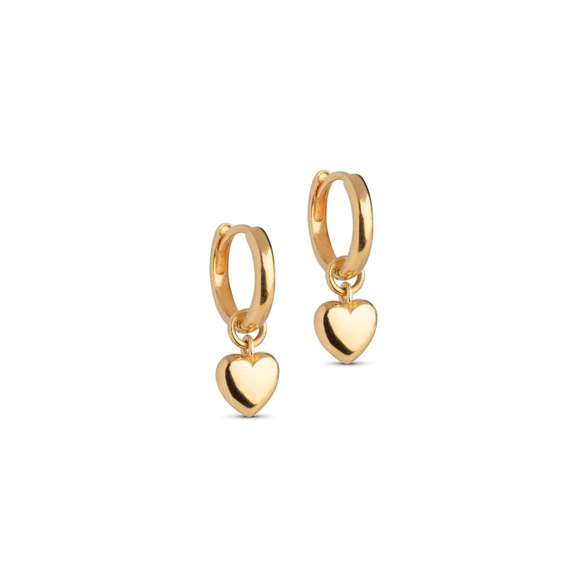 Enamel Amore Forgyldt Hoops - E376G – E376G