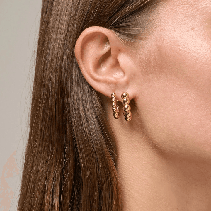 Enamel Ball Chunky Forgyldte Hoops 23mm – E401G