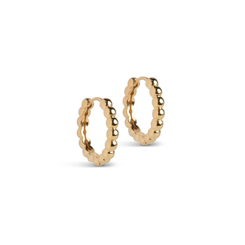 Enamel Ball Large Forgyldt Hoops 20mm – E403G