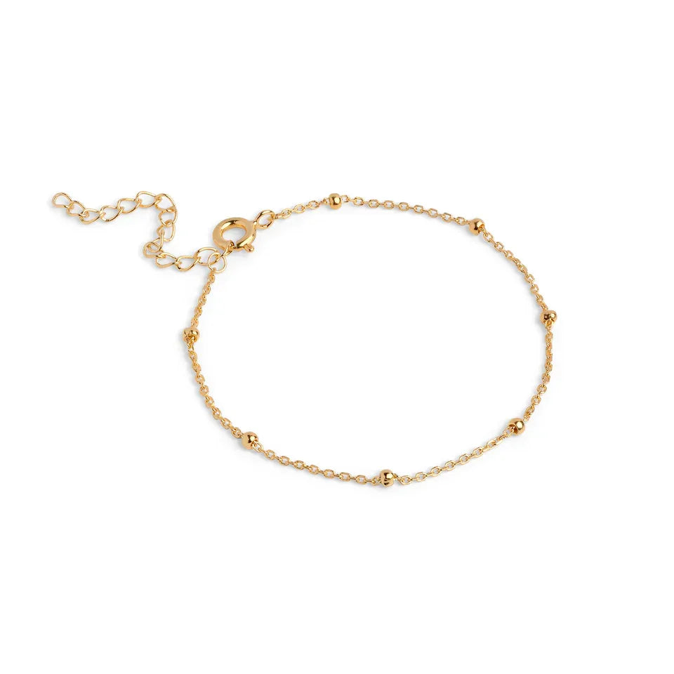 Enamel Beaded Chain Armbånd I Forgyldt Sølv – B153G
