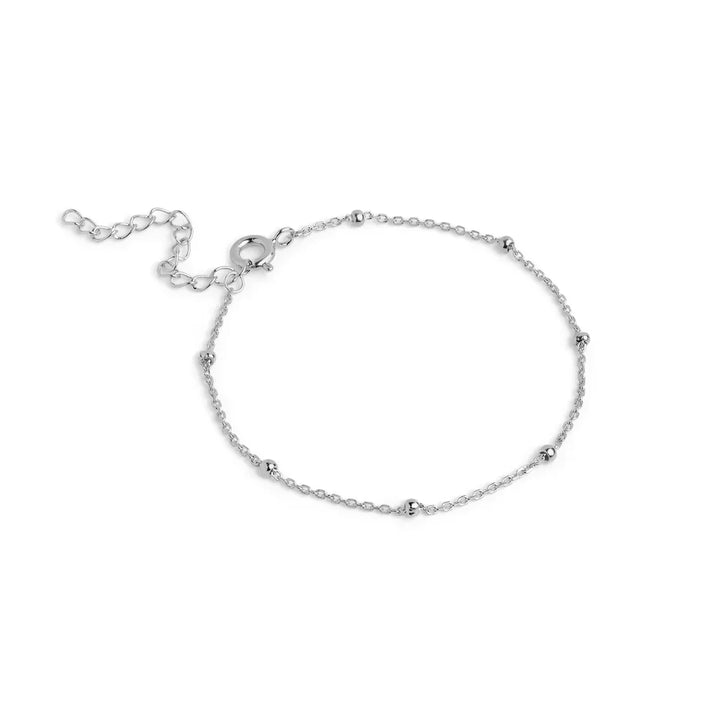 Enamel Beaded Chain Armbånd I Sølv – B153S