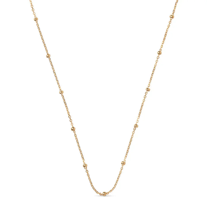 Enamel Beaded Chain Halskæde I Forgyldt Sølv – N141G