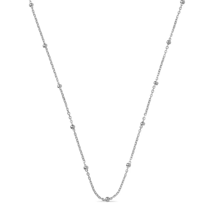 Enamel Beaded Chain Halskæde I Sølv – N141S