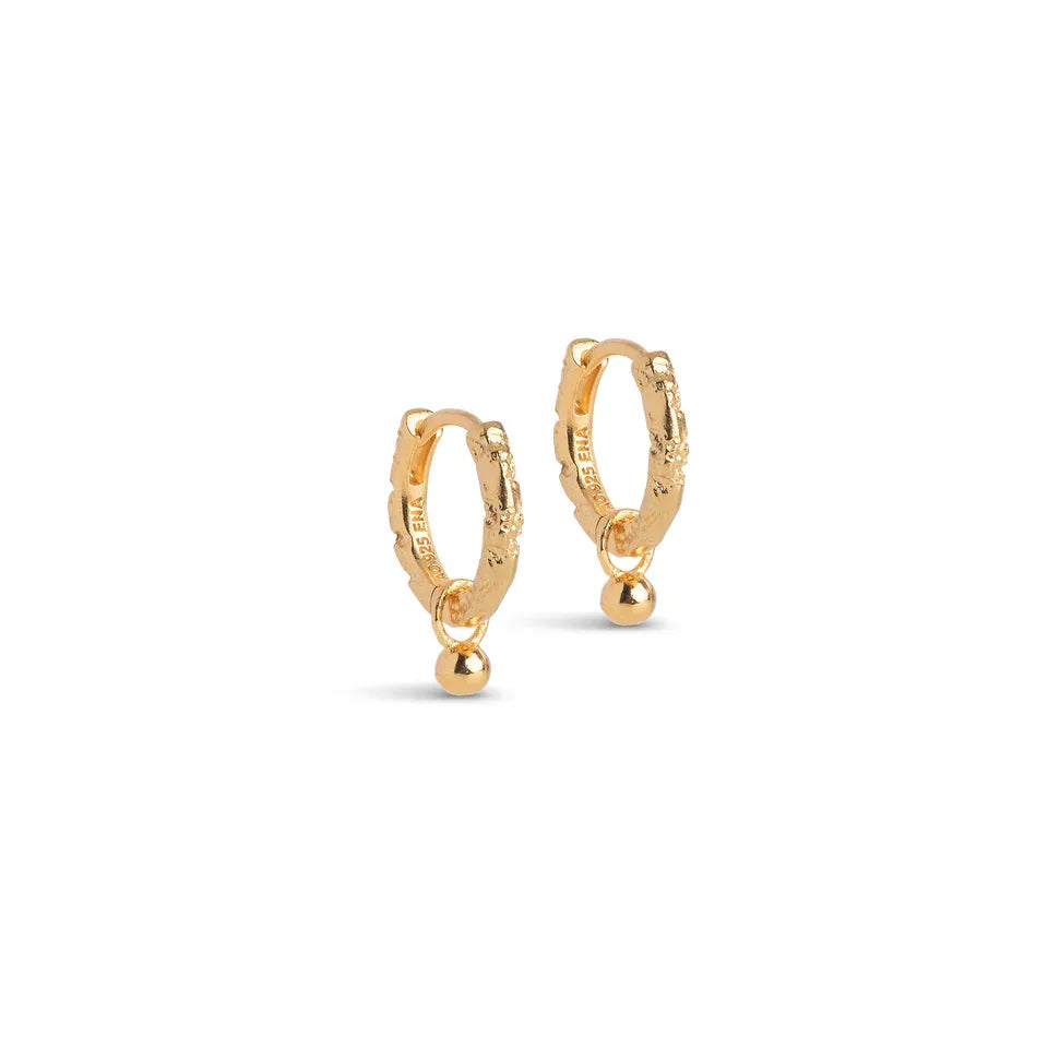 Enamel Belle Hoops I Forgyldt Sølv – E245GM