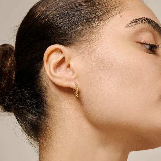 Enamel Belle Hoops I Forgyldt Sølv – produktbillede 2