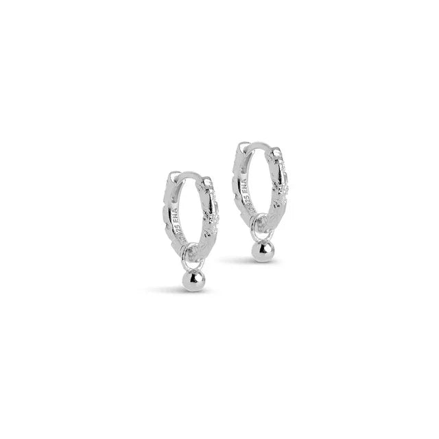 Enamel Belle Hoops I Sølv – E245SM