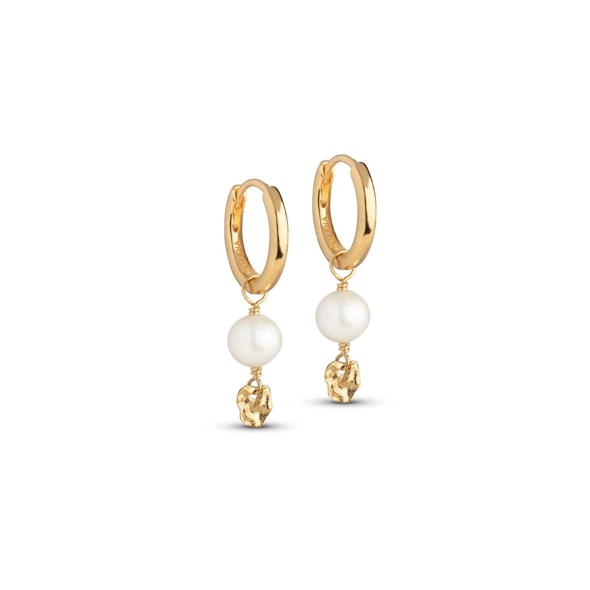 Enamel Cara Forgyldte Hoops - E372GM – E372G