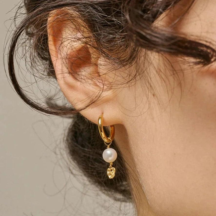 Enamel Cara Forgyldte Hoops - E372GM – produktbillede 2